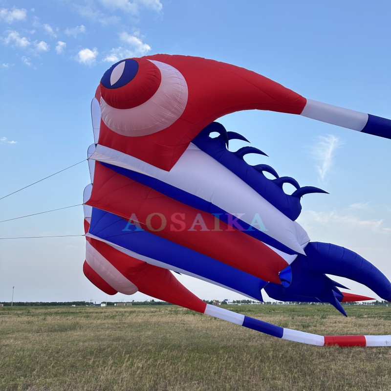 New Arrival Soft Inflatable 108sqm Trilobite Kite 40d Nylon Ripstop For Adults High Quality Colorful Animal Show Kites 