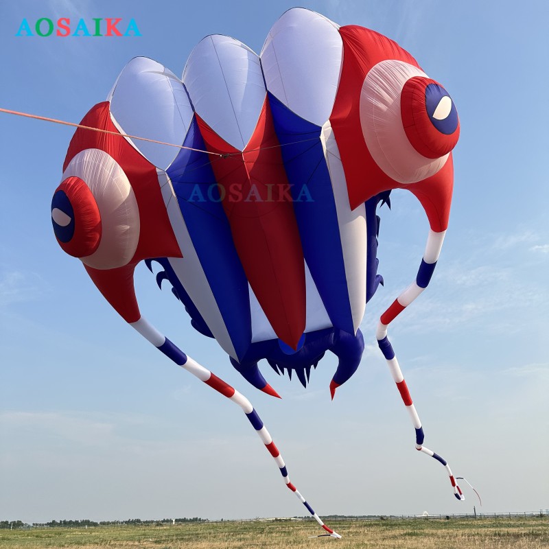 New Arrival Soft Inflatable 108sqm Trilobite Kite 40d Nylon Ripstop For Adults High Quality Colorful Animal Show Kites 