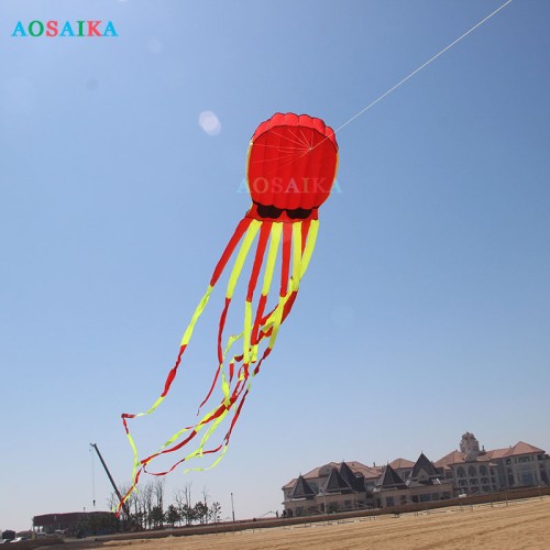 New Arrival Soft Inflatable 10M Octopus With Glasses Kite Polyester cloth Adults High Quality Colorful Animal Show Kites