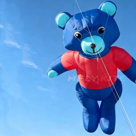 12m Bear Kite Pendant 40d Ripstop Nylon For Adults High Quality Colorful Show Kites 