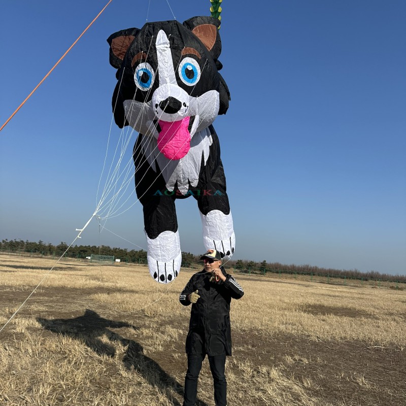 3.5M Border collie Sheep dog kite Pendant 40d Ripstop Nylon For Adults High Quality Colorful Show Kite 