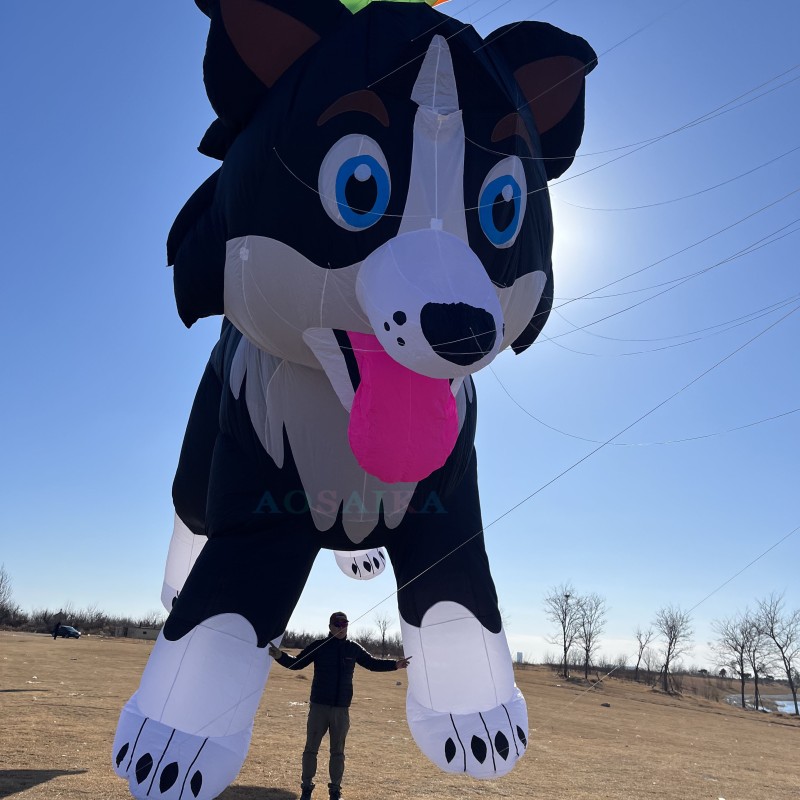 12M Border collie Sheep dog kite Pendant 40d Ripstop Nylon For Adults High Quality Colorful Show Kite 