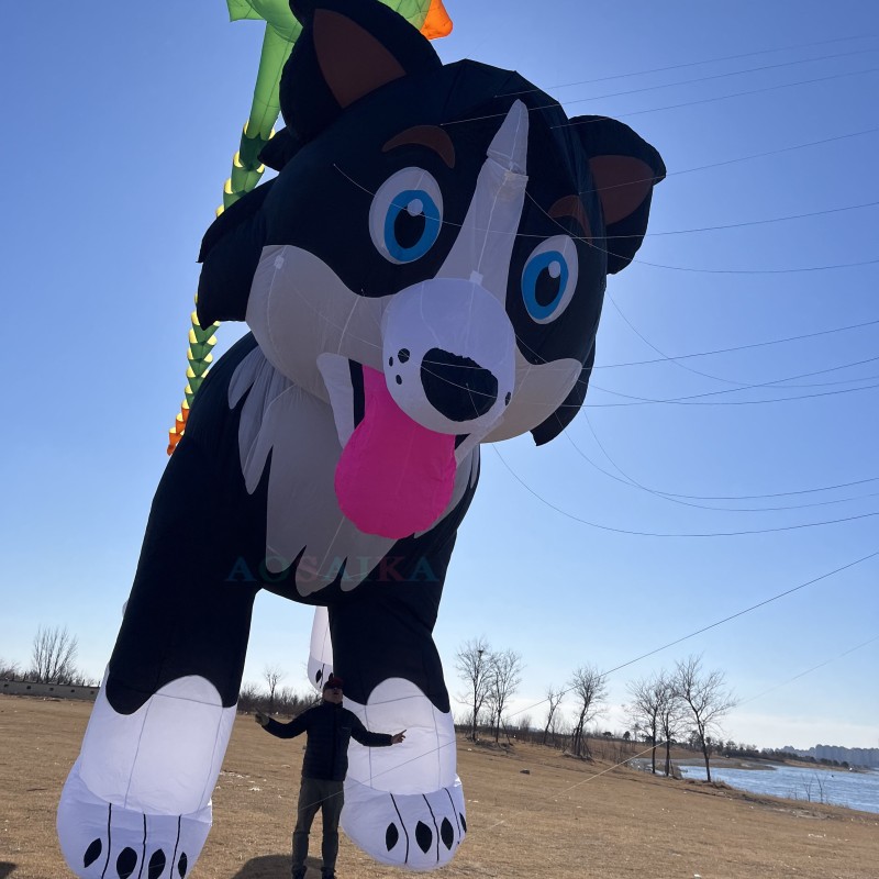 12M Border collie Sheep dog kite Pendant 40d Ripstop Nylon For Adults High Quality Colorful Show Kite 