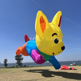 12m dog kite pendant 40d ripstop nylon For Adults High Quality Colorful Animal Show Kites 