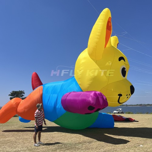 10m dog kite pendant 40d ripstop nylon For Adults High Quality Colorful Animal Show Kites