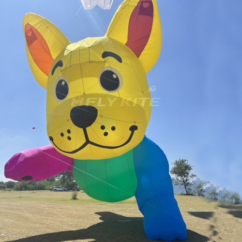 10m dog kite pendant 40d ripstop nylon For Adults High Quality Colorful Animal Show Kites