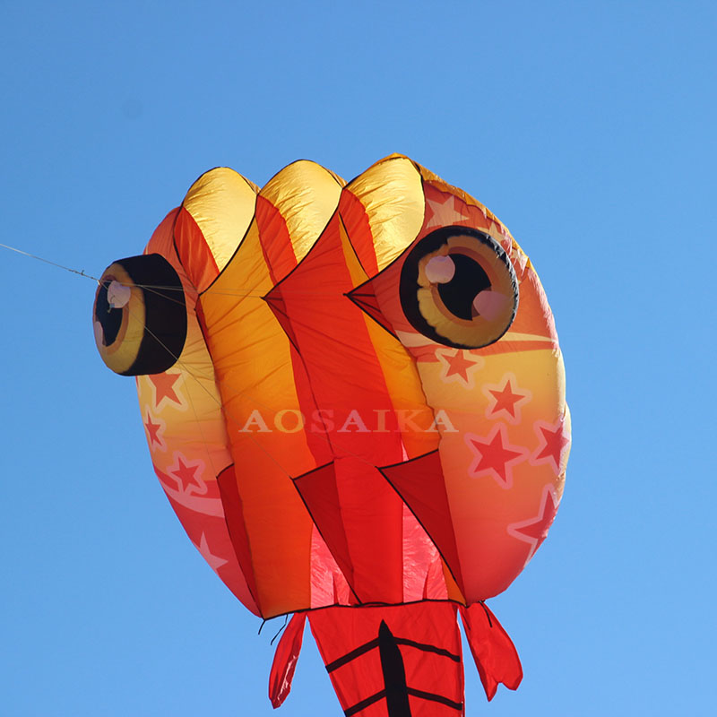 New Arrival Soft Inflatable 13sqm Star Tadpole Kite 40d Nylon Ripstop For Adults High Quality Colorful Animal Show Kites 
