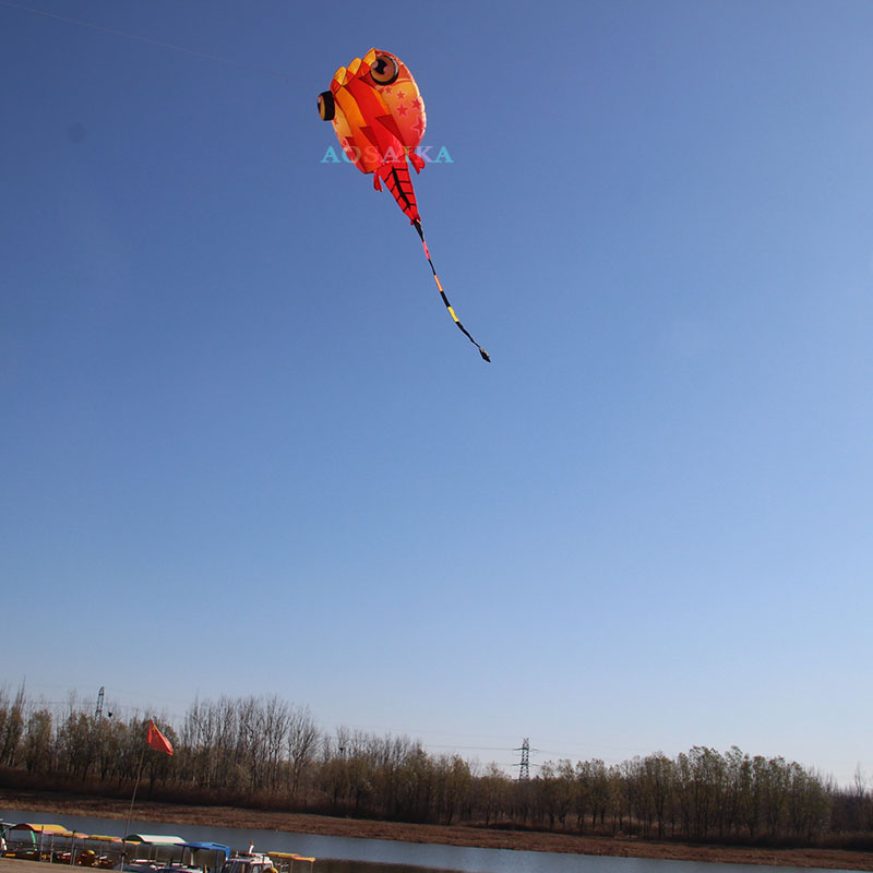 New Arrival Soft Inflatable 13sqm Star Tadpole Kite 40d Nylon Ripstop For Adults High Quality Colorful Animal Show Kites 