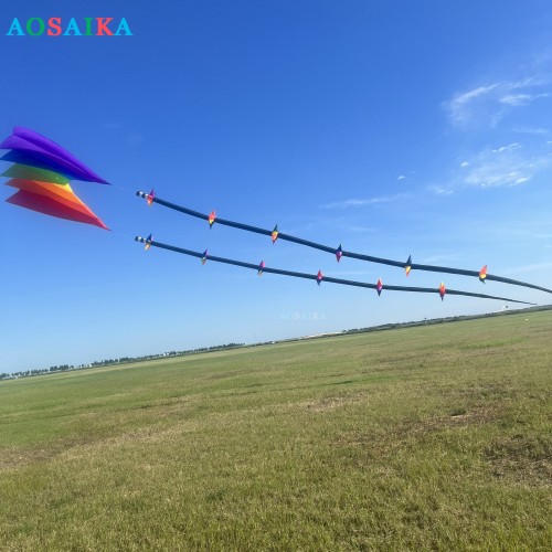 new arrival 18m kite Long star tube windsock kite tail