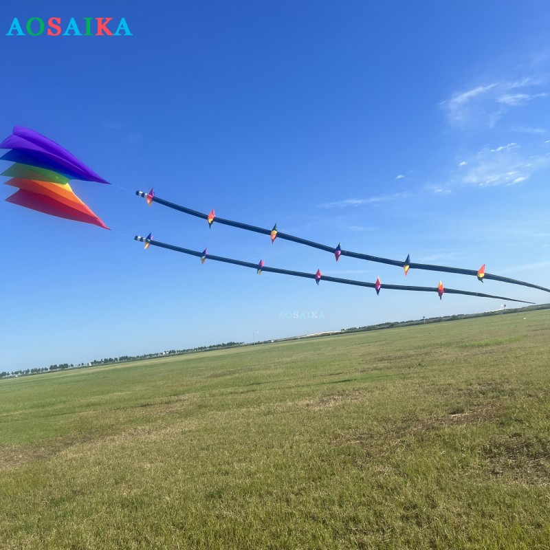 new arrival 18m kite Long star tube windsock kite tail