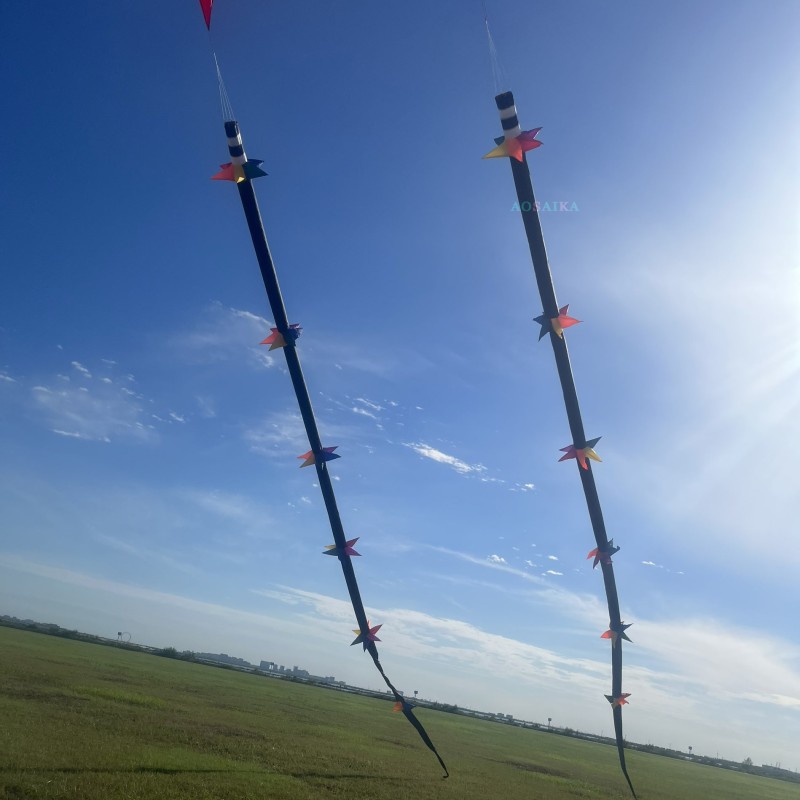 new arrival 18m kite Long star tube windsock kite tail 