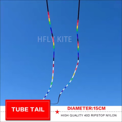 new arrival diameter 15cm tube kite tail 25 30m 45m 50m ripstop nylon flowfrom long tails