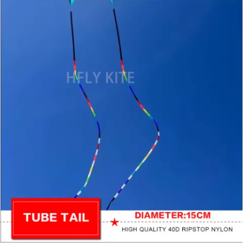 new arrival diameter 15cm tube kite tail 25 30m 45m 50m ripstop nylon flowfrom long tails