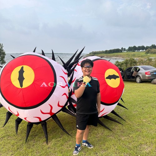 New Arrival 1m Eyeball Landscape Kite for Audlts High Quality Outdoor Fun Soft Inflatable Eye Kite