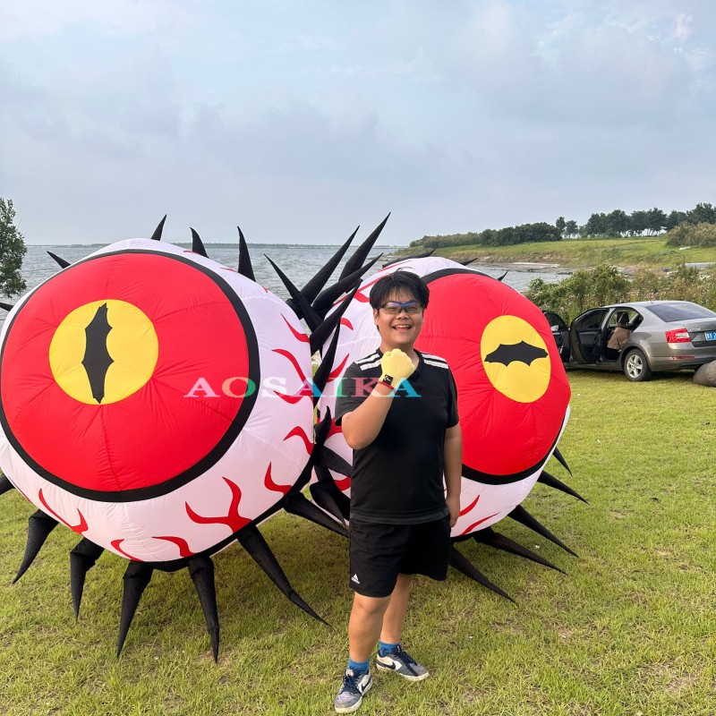 New Arrival 1m Eyeball Landscape Kite for Audlts High Quality Outdoor Fun Soft Inflatable Eye Kite 