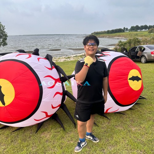 New Arrival 1m Eyeball Landscape Kite for Audlts High Quality Outdoor Fun Soft Inflatable Eye Kite