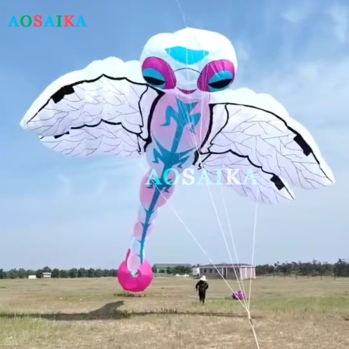 New Arrival Soft Inflatable 22M Dragonfly Kite Rendant 40d Ripstop Nylon For Adults High Quality Colorful Show Animal Kites