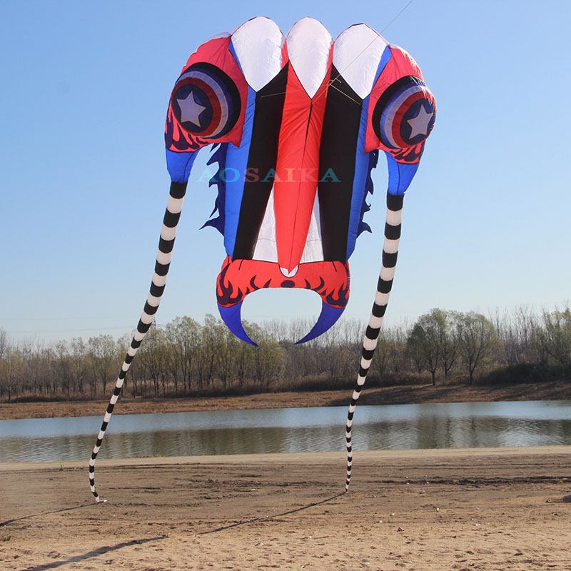 New Arrival Soft Inflatable 36sqm Trilobite Kite 40d Ripstop Nylon For Adults High Quality Colorful Animal Show Kites 