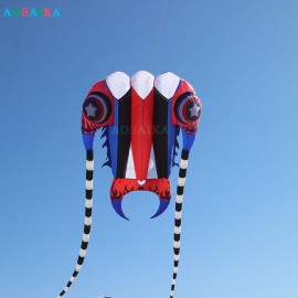 New Arrival Soft Inflatable 45sqm Trilobite Kite 40d Ripstop Nylon For Adults High Quality Colorful Animal Show Kites 
