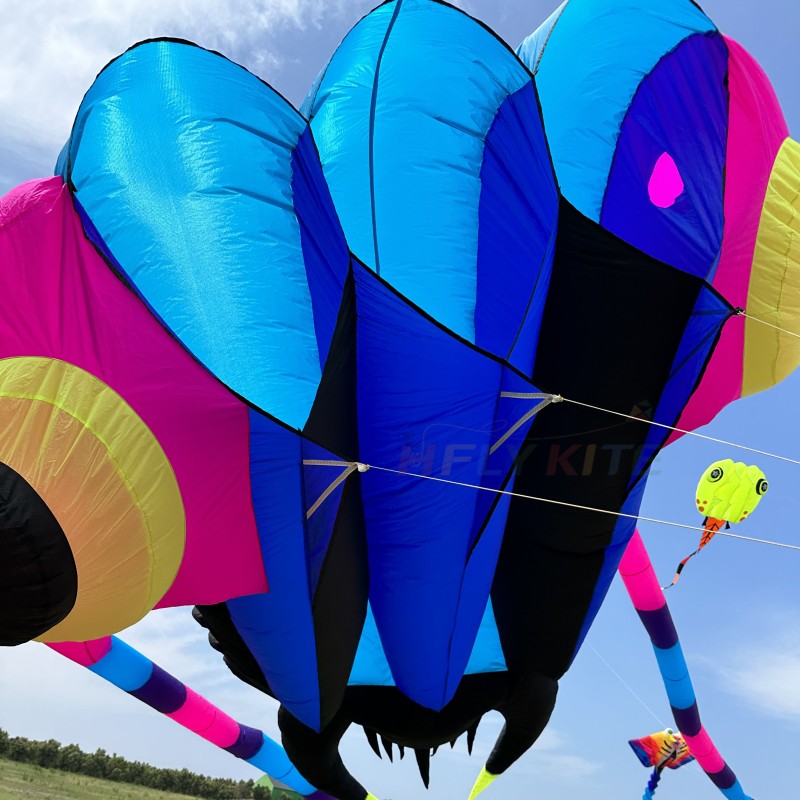 New Arrival Soft Inflatable 16sqm Trilobite Kite 40d Ripstop Nylon For Adults High Quality Colorful Animal Show Kites 