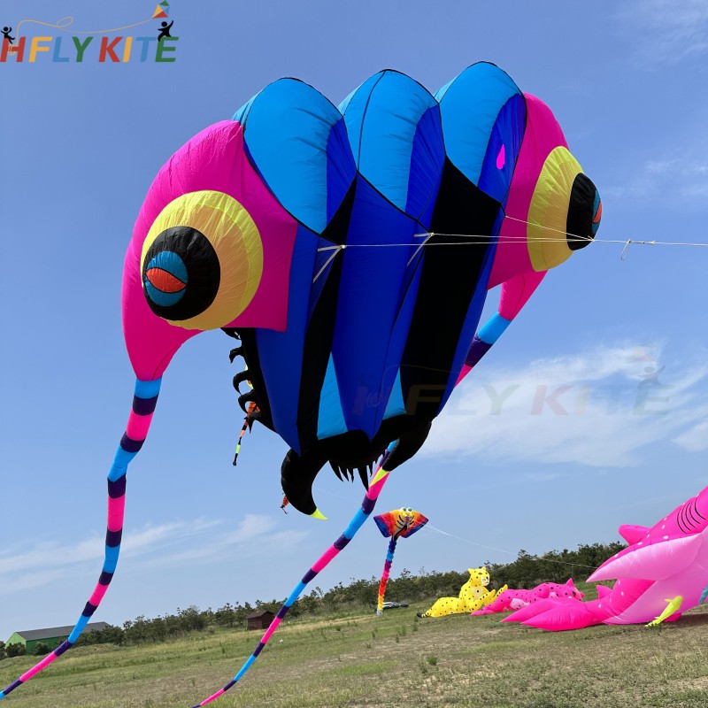 New Arrival Soft Inflatable 79sqm Trilobite Kite 40d Ripstop Nylon For Adults High Quality Colorful Animal Show Kites 