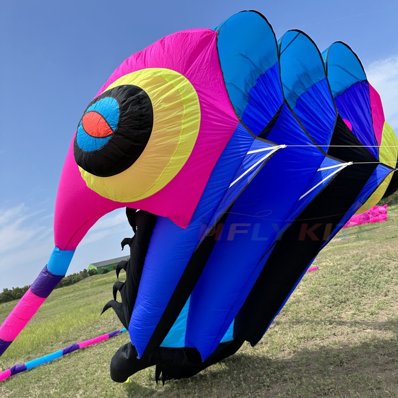 New Arrival Soft Inflatable 79sqm Trilobite Kite 40d Ripstop Nylon For Adults High Quality Colorful Animal Show Kites 