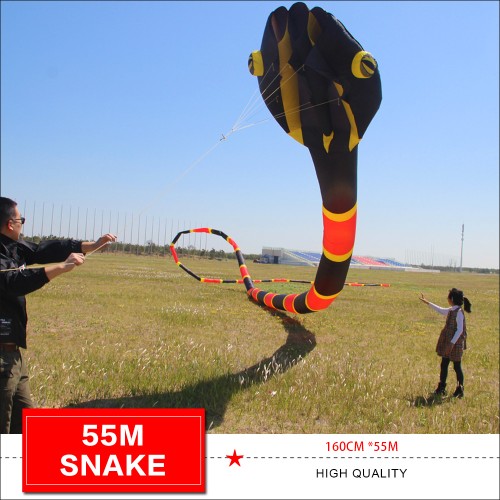 55M snake kite for audlts large big outdoor fun toys animal kites