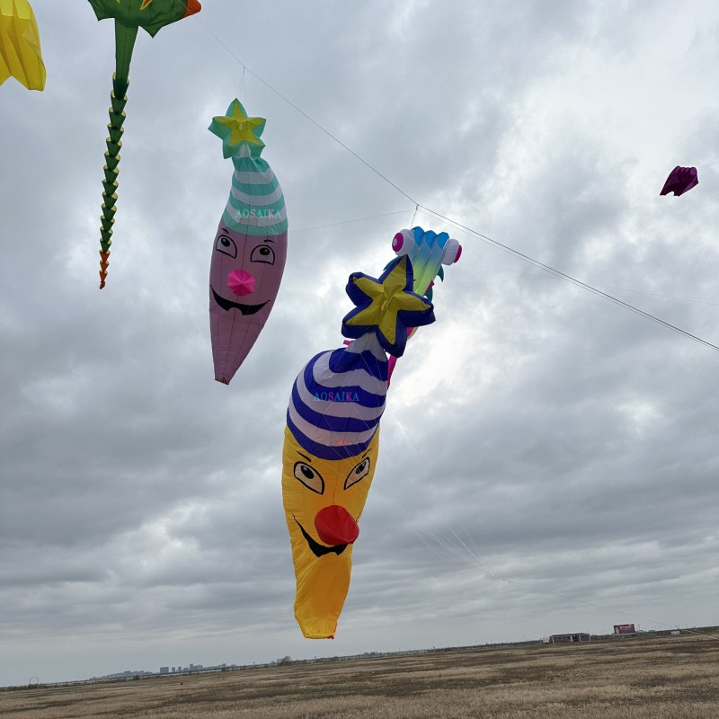 New Arrival Soft Inflatableb 8M moon kite pendant 40d Ripstop Nylon For Adults High Quality ColorfulShow Kite 