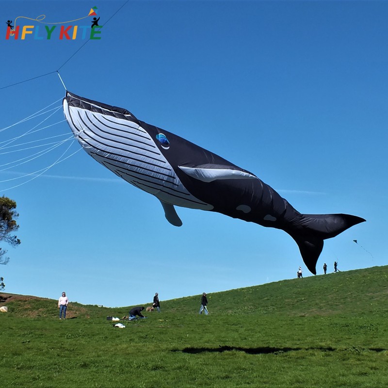9M blue whale kite pendant 40d ripstop nylon