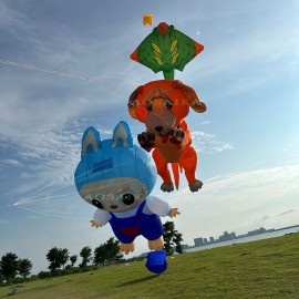 3.5m LABUBU kite pendant 40d ripstop nylon For Adults High Quality Colorful Show Kites 