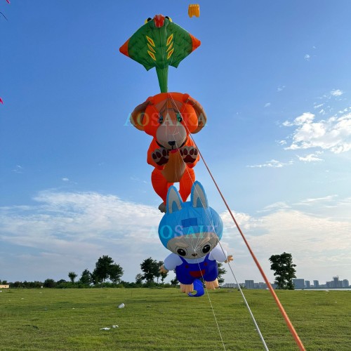 3.5m LABUBU kite pendant 40d ripstop nylon For Adults High Quality Colorful Show Kites