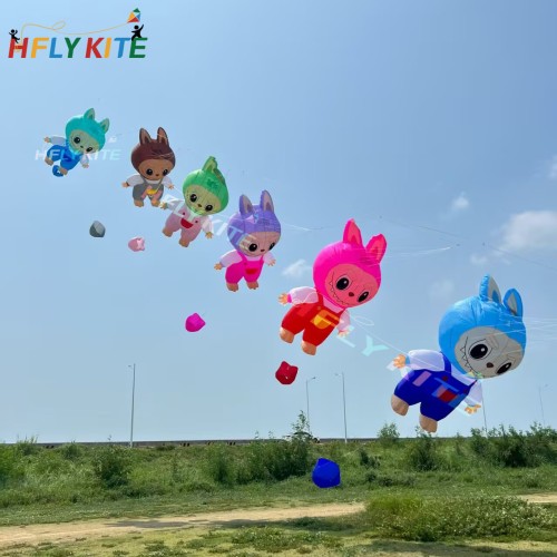 3.5m LABUBU kite pendant 40d ripstop nylon For Adults High Quality Colorful Show Kites