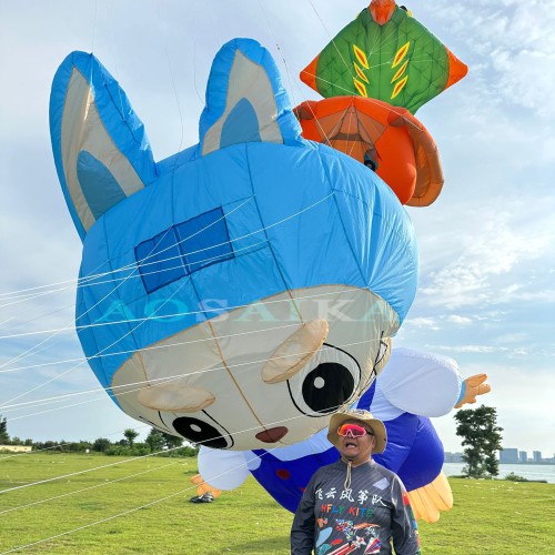 3.5m LABUBU kite pendant 40d ripstop nylon For Adults High Quality Colorful Show Kites