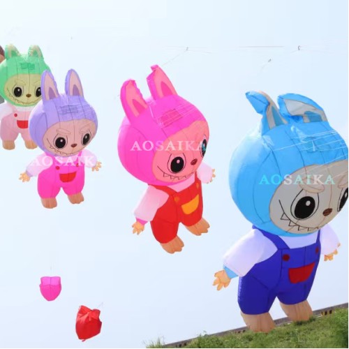 3.5m LABUBU kite pendant 40d ripstop nylon For Adults High Quality Colorful Show Kites