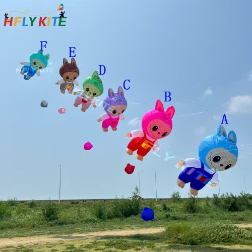 3.5m LABUBU kite pendant 40d ripstop nylon For Adults High Quality Colorful Show Kites