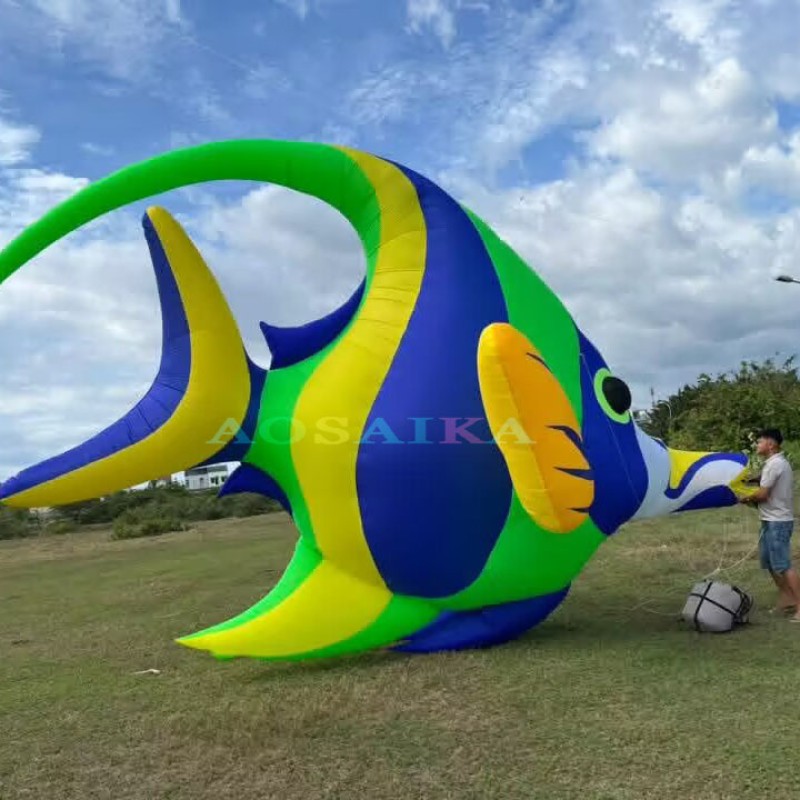 New Arrival Soft Inflatable 8m/14m/21m Zanclus cornutuskite pendant 40d Ripstop Nylon 