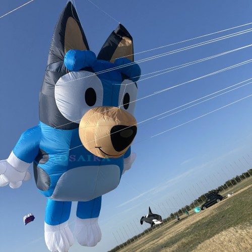 3.5m/5m Bluey kite pendant 40d ripstop nylon For Adults High Quality Colorful Show Kites