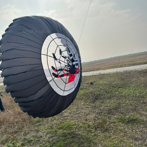 Soft Inflatable 2.7M Spider bowl kite 40d ripstop nylon