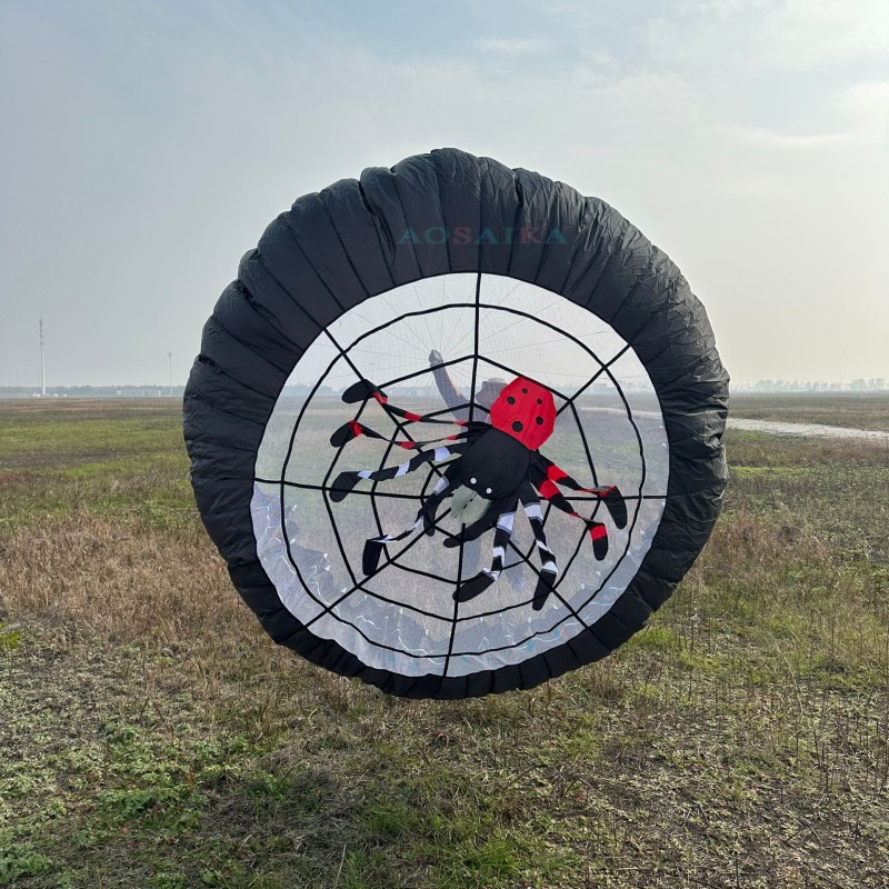 Soft Inflatable 2.7M Spider bowl kite 40d ripstop nylon 