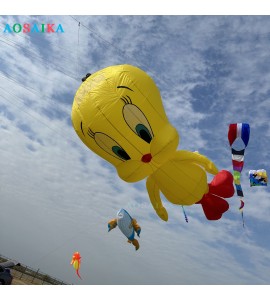 3.5m Tweety kite Pendant 40d Ripstop Nylon For Adults High Quality Colorful Show Kite