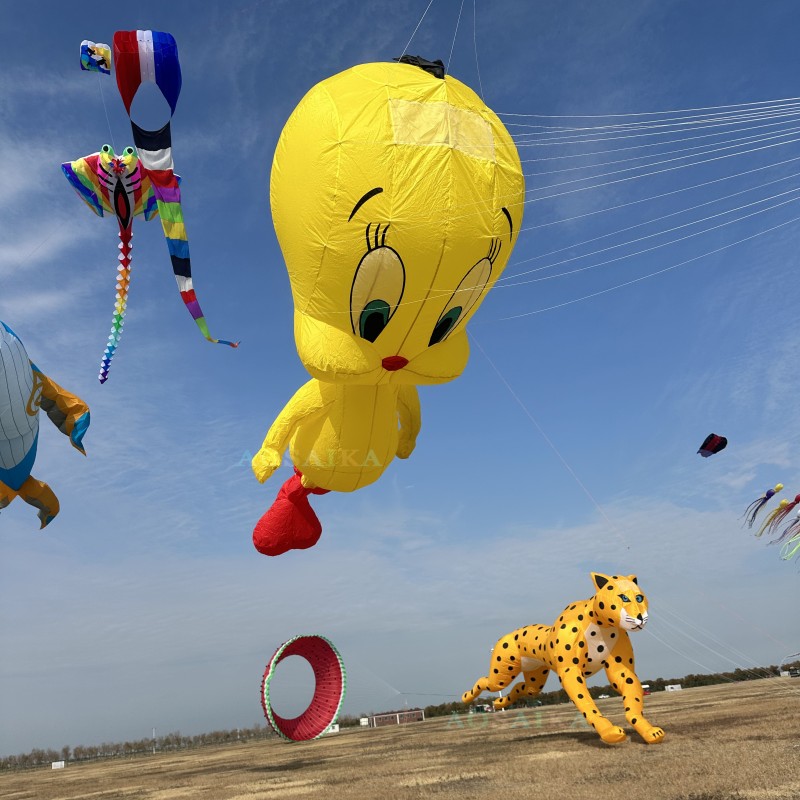 3.5m Tweety kite Pendant 40d Ripstop Nylon For Adults High Quality Colorful Show Kite 
