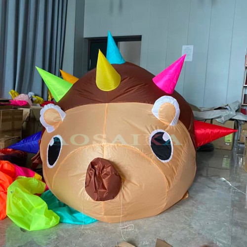 2M Hedgehog Kite Pendant 40d Ripstop Nylon For Adults High Quality Show Kites