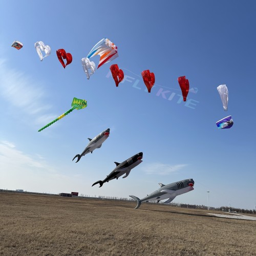 120cm double heart kite pendant 40d ripstop nylon