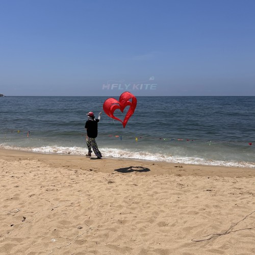 120cm double heart kite pendant 40d ripstop nylon