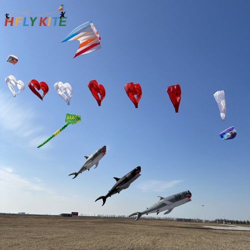 120cm double heart kite pendant 40d ripstop nylon