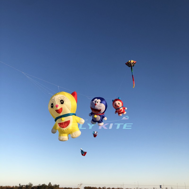 3.5m doraemon kite pendant 40d ripstop nylon 