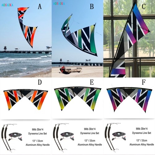 New Arrival 2.4m Four-Line Stunt Windrider Kite PC31 Adults High Quality Colorful Show Kites