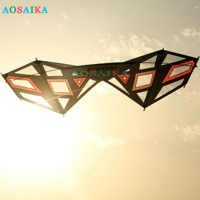 240*/80cm Strong wind Diamond Eye Four-Line Stunt Windrider Kite PC31 Nylon