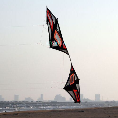 240*/80cm Strong wind Diamond Eye Four-Line Stunt Windrider Kite PC31 Nylon
