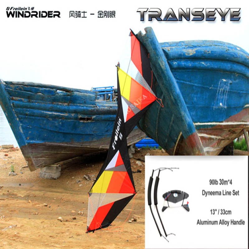 240*/80cm Diamond Eye Four-Line Stunt Windrider Kite PC31 Nylon 